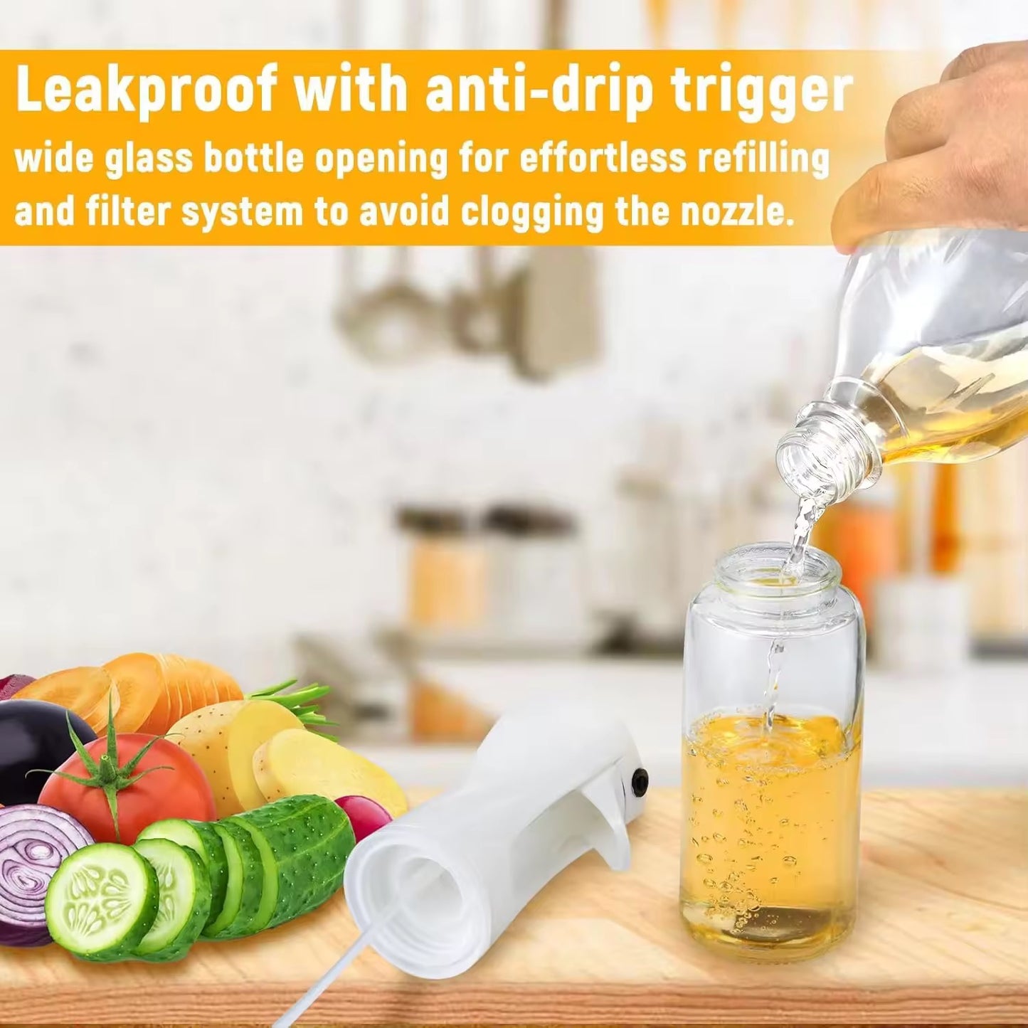 Versatile Cooking Oil Spray Bottle